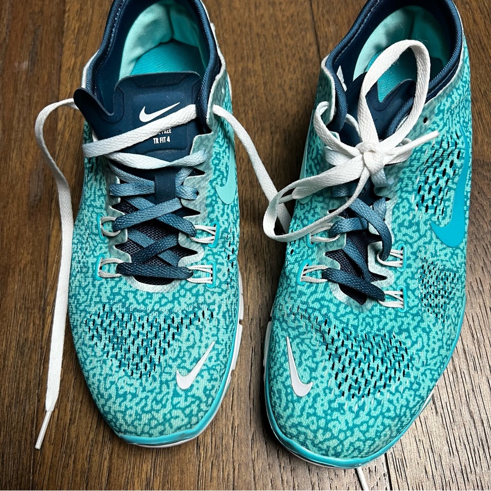 NIKE Women FREE 5.0 TR FIT 4 Blue Shoes Size 7